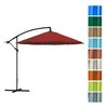 Pure Garden 10-Foot Offset Patio Umbrella with Cross Base, Red 50-102-R